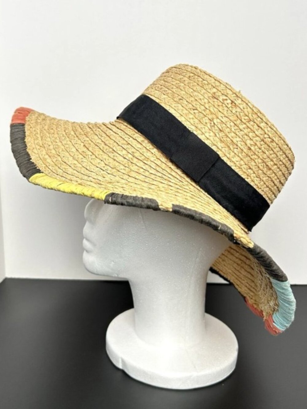 Peter Grimm Women's Beachy Straw Raffia Floppy Sun Hat Wide Brim Packable O/S - Picture 3 of 12